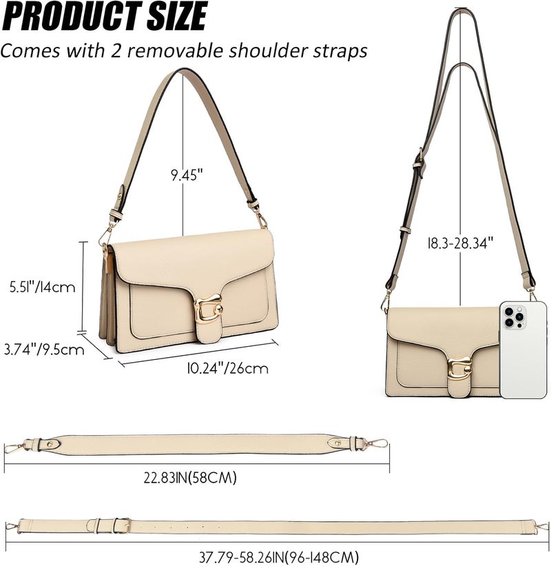 Travistar Store Crossbody Bags for Women Trendy - Small Cross Body Purse Shoulder Bag Leather Handbags Evening Clutch with 2 Straps - Image 3